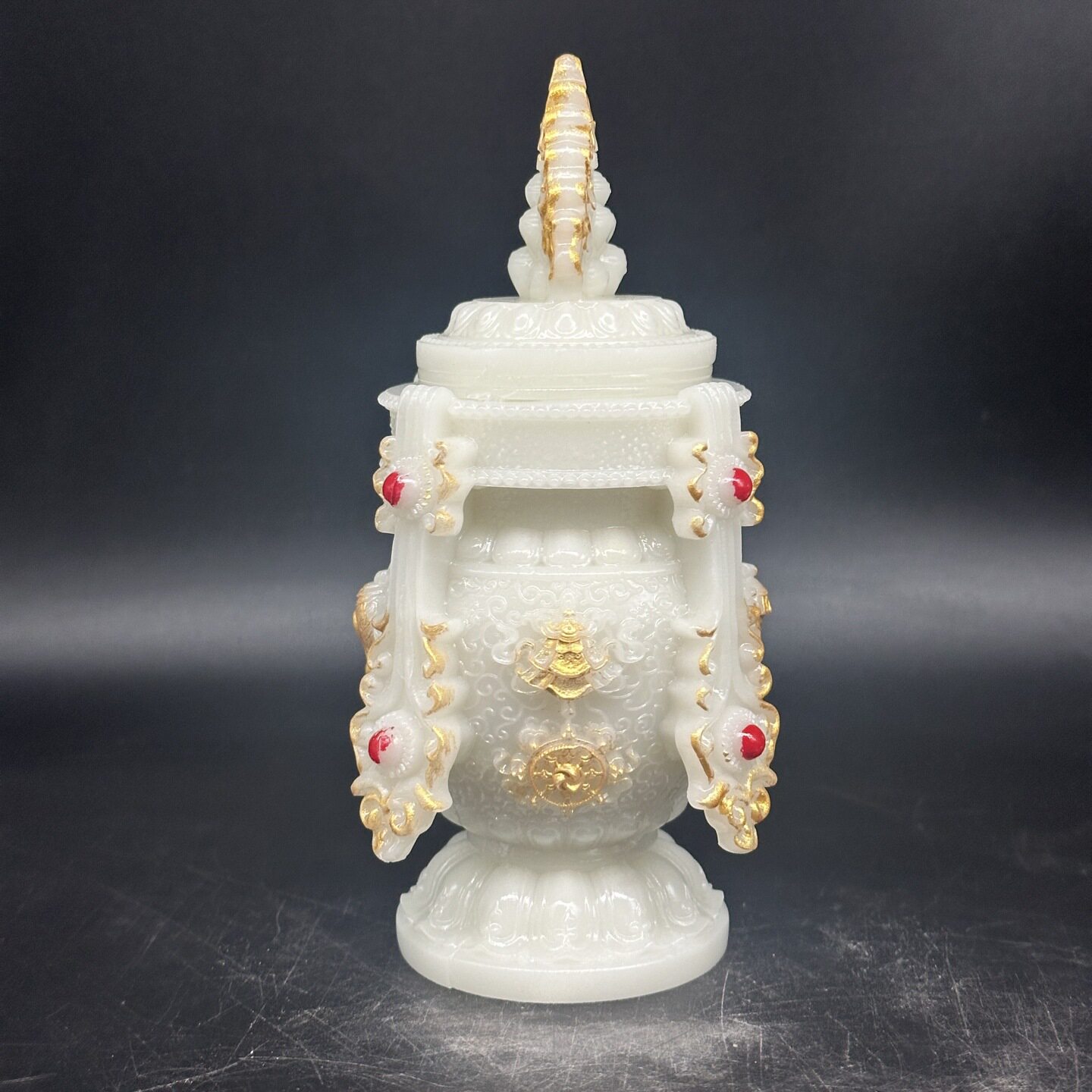 批发夜光宝塔摆件 树脂描金佛塔吉祥家居办公摆件工艺品
