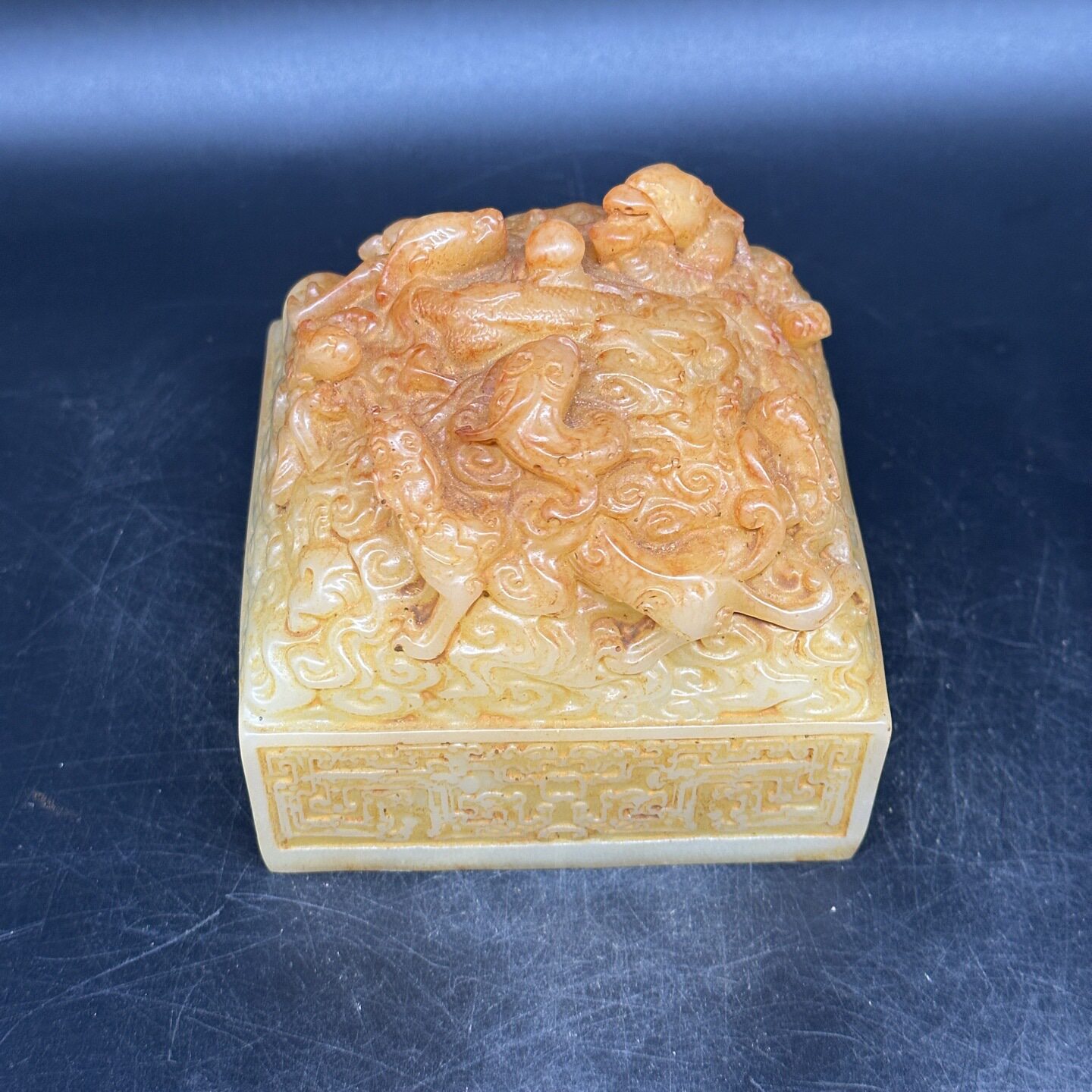 批发仿 寿山石龙印章摆件 树脂九龙印章玉玺家居办公摆件工艺品