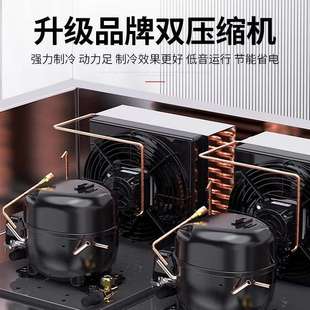 子母柜商用冷藏冷冻一体机厨房双温不锈钢展示冰柜冰箱操作工作台