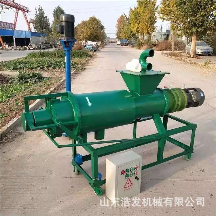 螺旋式400型电动脱水机自吸上料猪粪过滤挤干机不锈钢果渣分离机