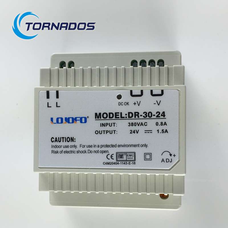 三相交流输入380V转12V 导轨型开关电源DR-30-12导轨式直流电源