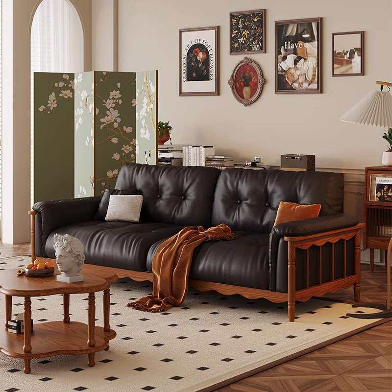 法式中古风实木油蜡皮客厅轻奢直排大小户型别墅简约复古轻奢沙发,农机/农具/农膜,割灌机/割草机/油锯,淘宝优惠券,粉丝福利购,淘宝优惠卷