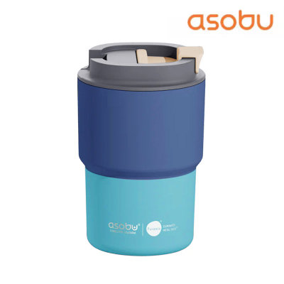 ASOBU保温咖啡杯防漏盖陶瓷内层