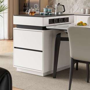 岛台柜单独可移动小户型倒台餐桌一体厨房导台柜岩板中导台餐边柜