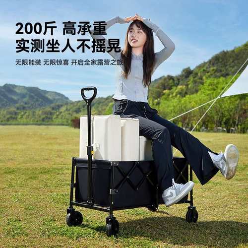 露营车可折叠摆摊专用车户外大容量营地车家用手推车碳钢加固架