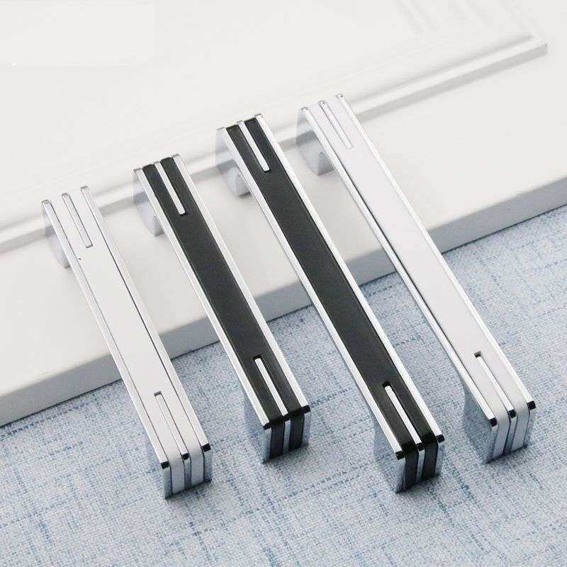 衣柜门橱柜拉手现代简约大衣柜抽屉小把手黑色欧式时尚白色小拉手