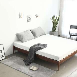 黑胡桃木床架实木无床头榻榻米全实木无悬浮床双人床卯榫纯实木