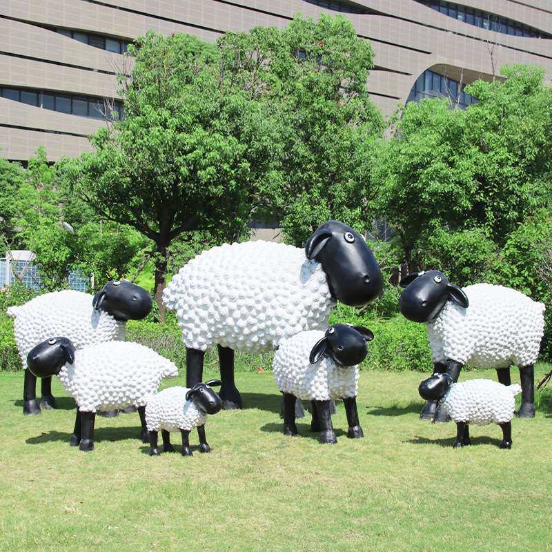 户外花园仿真草皮卷毛羊绵羊雕塑庭院幼儿园草坪山羊造景装饰摆件,农机/农具/农膜,割灌机/割草机/油锯,淘宝优惠券,粉丝福利购,淘宝优惠卷