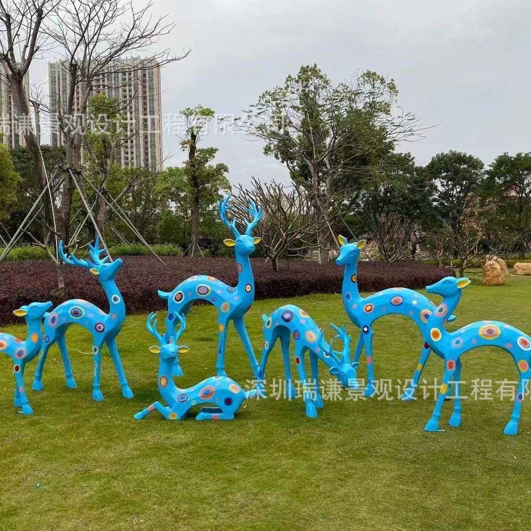 户外景观仿真梅花鹿 小区草坪动物摆件商场美陈仿真鹿玻璃钢雕塑,农机/农具/农膜,割灌机/割草机/油锯,淘宝优惠券,粉丝福利购,淘宝优惠卷