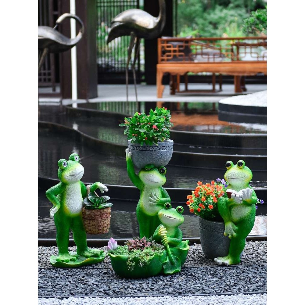 瑜伽青蛙仿真动物花盆庭院花园布置户外阳台景观装饰卡通树脂摆件,农机/农具/农膜,割灌机/割草机/油锯,淘宝优惠券,粉丝福利购,淘宝优惠卷