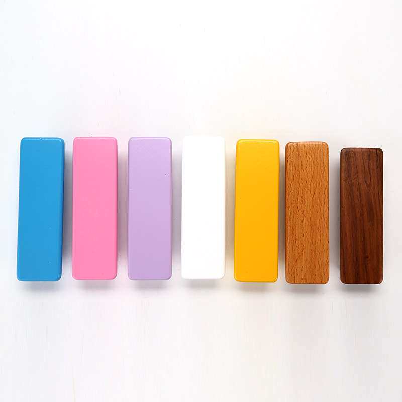 彩色木制拉手抽屉把手衣橱柜门木拉手把手儿童木质榉木木艺原木