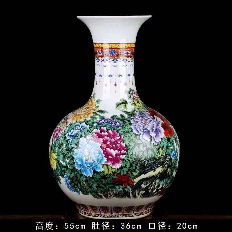 陶瓷工艺品摆件釉上彩山水花鸟人物大赏瓶落地大花瓶玄关干花花器,农机/农具/农膜,割灌机/割草机/油锯,淘宝优惠券,粉丝福利购,淘宝优惠卷