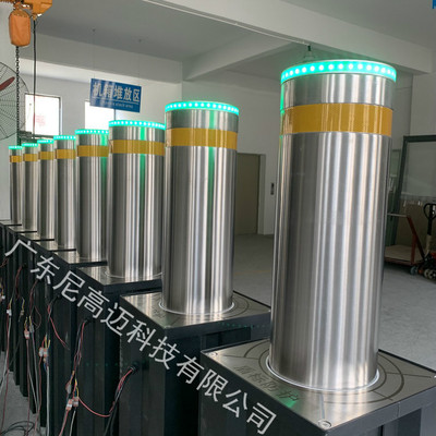 手动液压型防冲撞警示金属柱半自动起落地桩304不锈钢成品伸缩庄