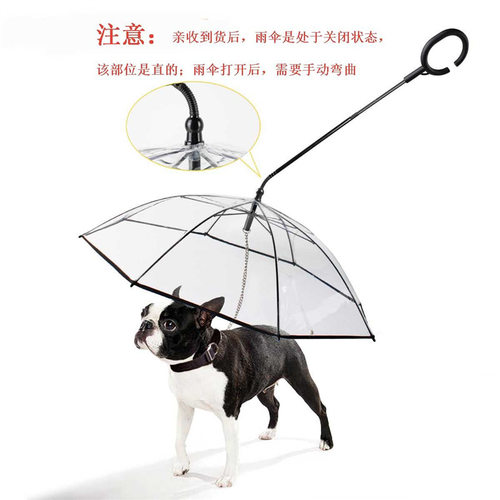 宠物伞狗狗雨伞泰迪比熊雨伞小型犬小狗雨衣组装伞雨天遛狗牵引绳
