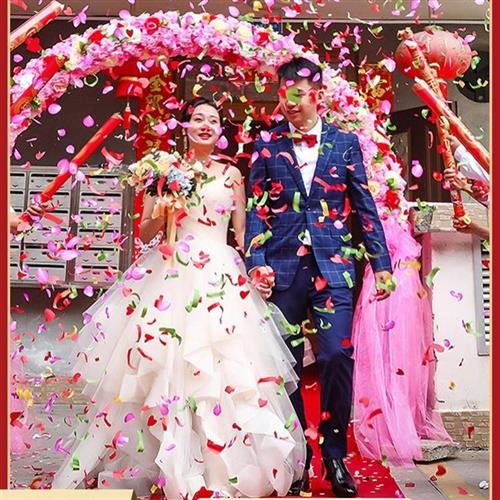 现货速发结婚礼花弹婚礼喷花筒花瓣婚庆礼炮拧手持礼宾花开业彩花