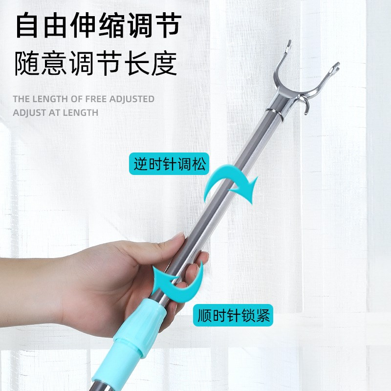 速发可伸缩不锈钢晾衣叉杆衣杆晒杆衣叉晾衣杆叉丫衣叉撑挑衣服取