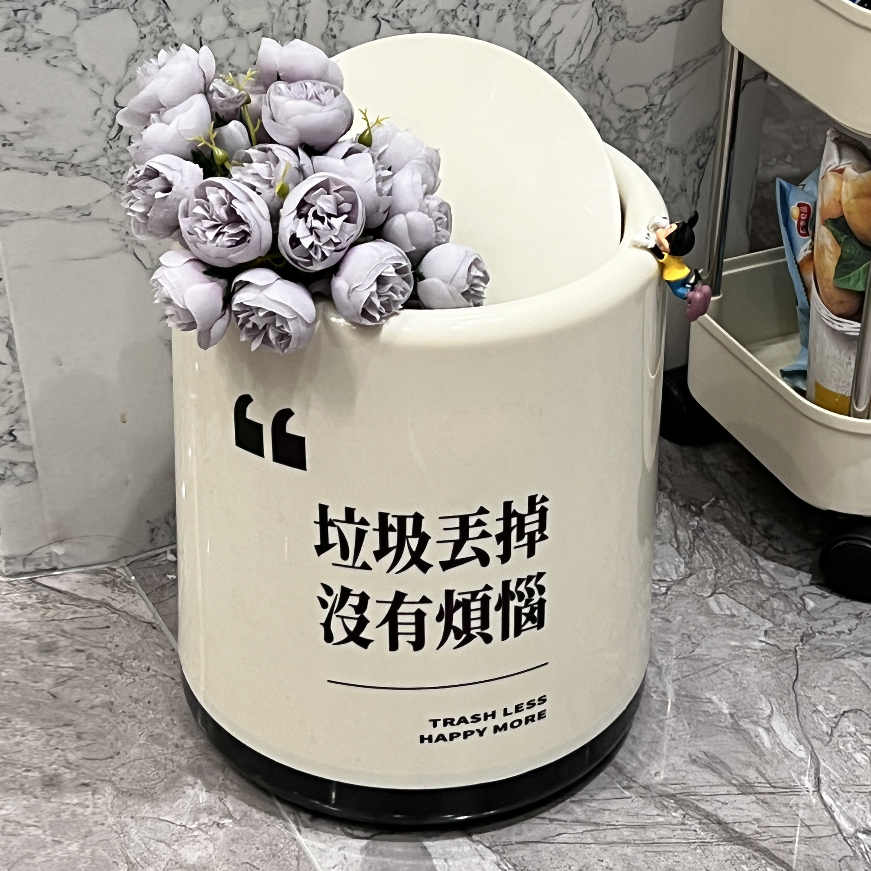 速发轻筒高颜值垃圾桶家用卧室房间室内卫生间厕所圾厅垃客奢纸篓