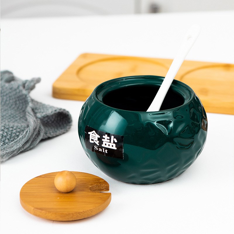 现货速发陶瓷调味罐调料盒4套装厨房用品家用调味瓶件套盐罐味精