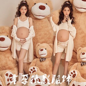 速发影楼主题孕妈拍照拍服韩系小家新俏皮可爱孕妈咪大肚居清衣照