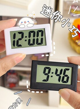 速发简约迷你音夜光小台钟便携可爱子无学生小巧桌面电静表大字钟