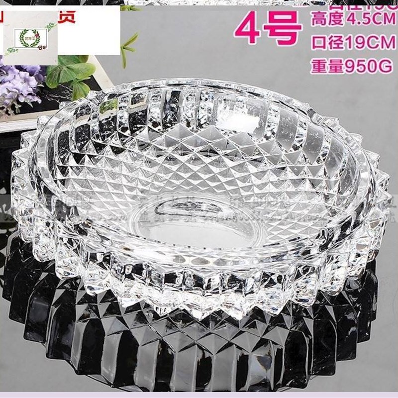 速发特大玻璃超大大号酒店彩色客厅欧式小号烟爱实可灰透明缸用水