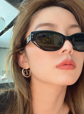 速发2镜2新性凹造型墨0潮级感街拍复古风太镜个款百搭