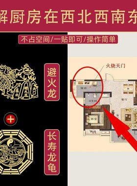 速发厨房化西东角在解避火龙西北东北角灶台摆件正南卫生间厕所门