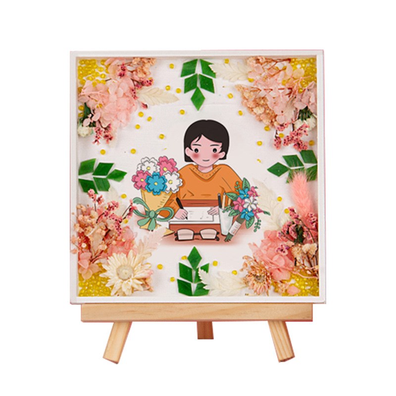 速发教师节手工立体画装饰画马赛克创意画摆件儿童自制益智材料包图片
