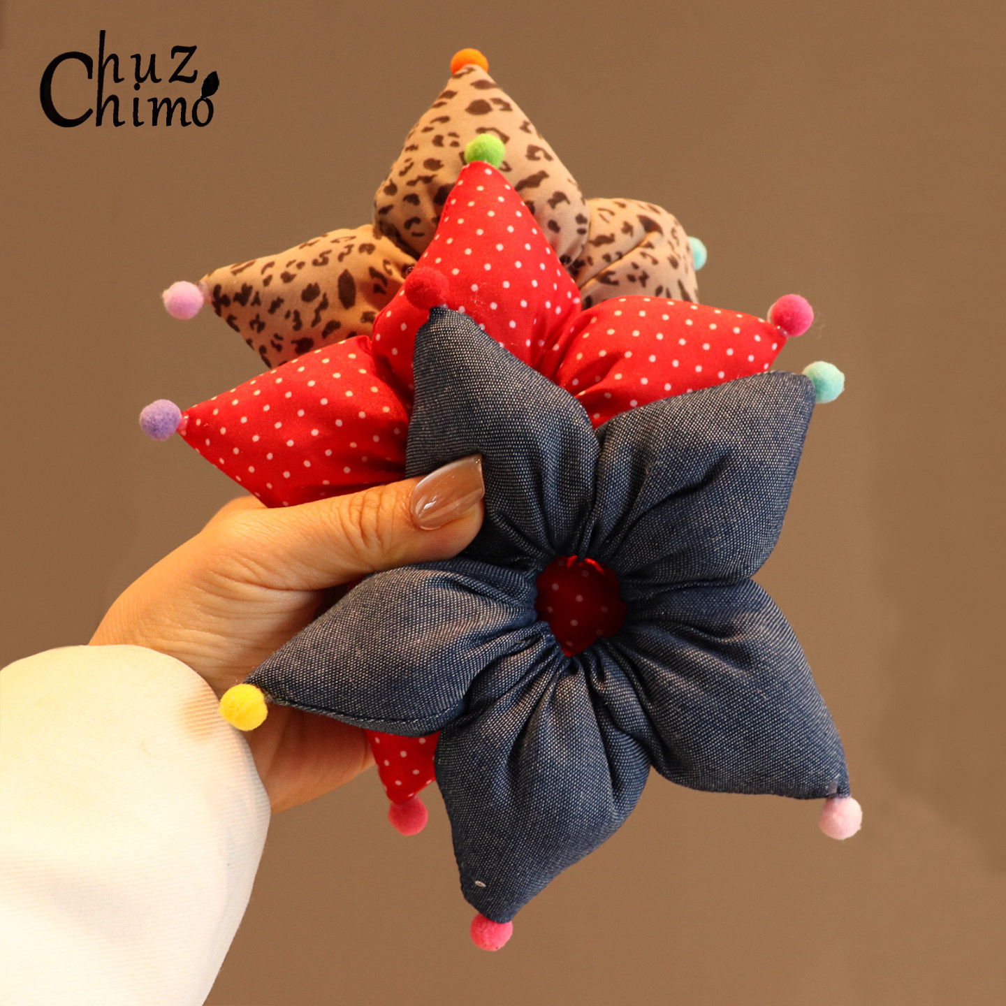 韩版可爱充棉波点发圈女五角星头绳新款高级感丸子头发绳头花头饰,饰品/流行首饰/时尚饰品新,发饰,淘宝优惠券,粉丝福利购,淘宝优惠卷