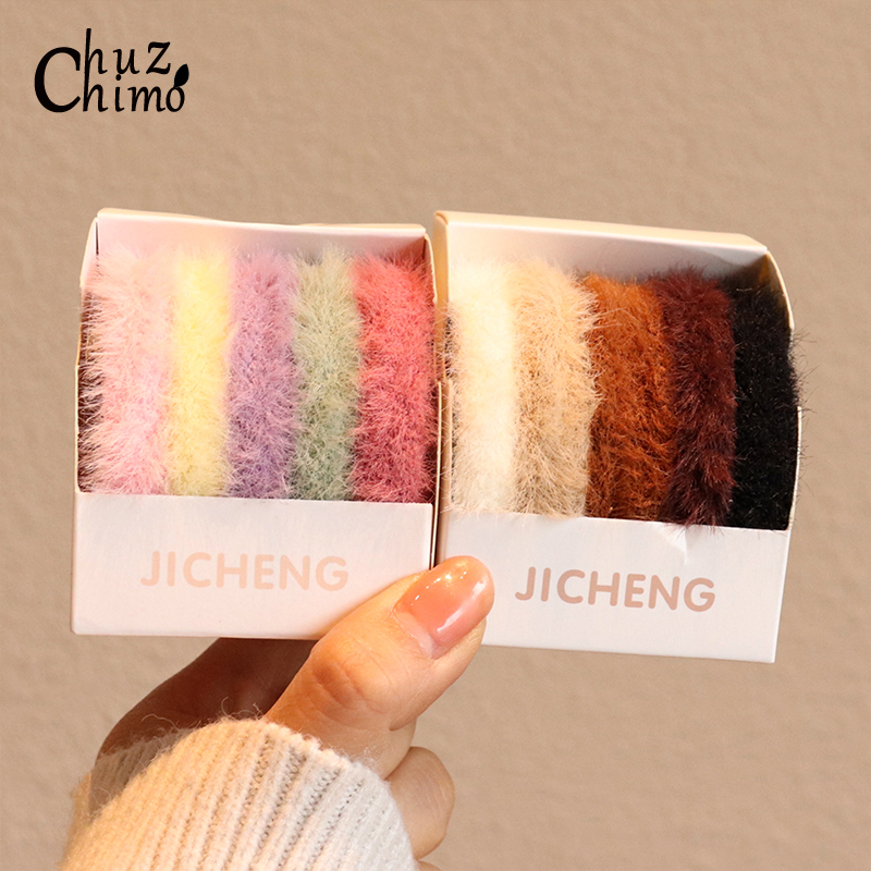 初之沫秋冬毛绒发圈高弹力头饰