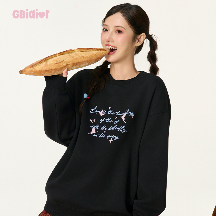 Gbiaior学院风休闲百搭圆领卫衣