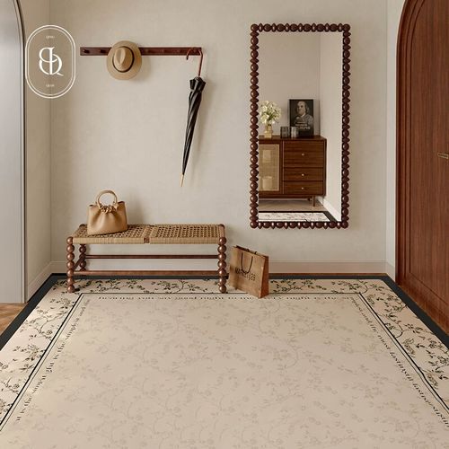 速发LP地毯高垫门进法式复古防水防油免打理皮革门级入户门地垫