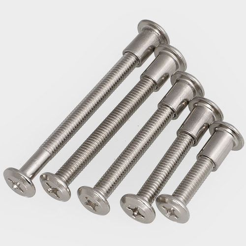 速发合6M8斜平头十字头对锁螺M对敲夹板子母钉十字组母连接对接螺