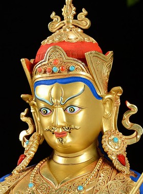 速发莲花生用士铜像/鎏金5/7/10铜15寸家大铜像莲花生大师摆件