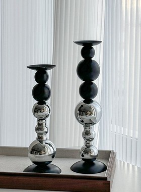 速发高奢感烛台摆件居家围级欧式复古烛台桌面氛轻感装饰道具