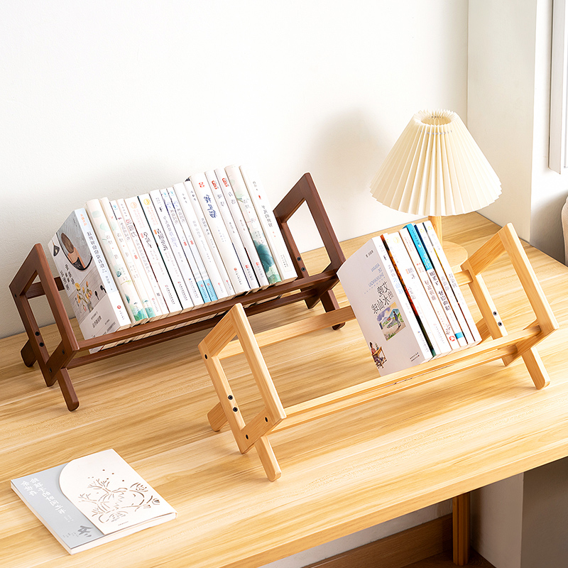 速发桌面置物学桌上书架子书儿收纳桌童简易架生小型家用书柜台面