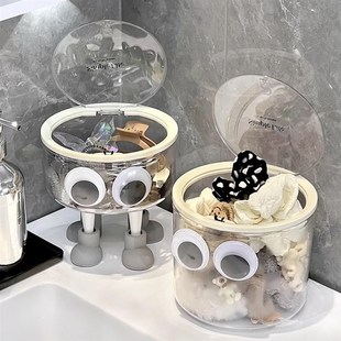 速发浴室洗漱台放饰物件的盒子大容盖带量发小收纳盒发卡头绳皮筋