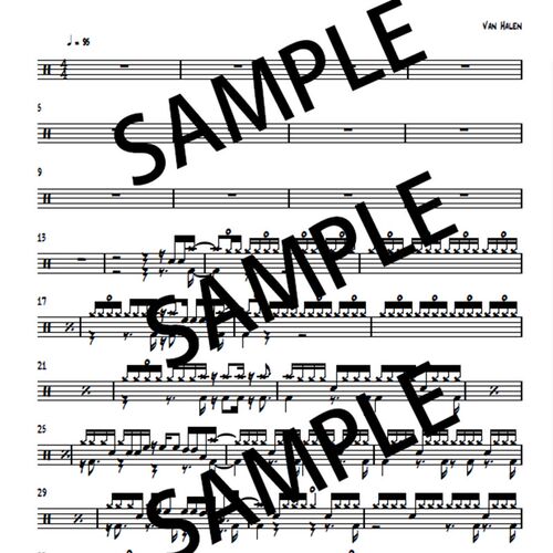 极速架子鼓谱Right Now-Van Halen摇滚