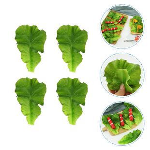 Decorative 极速4pcs Food Model Leaf Fake Lettuce
