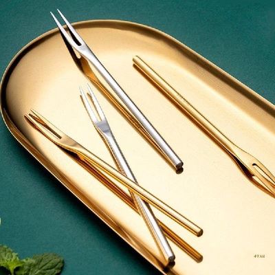 极速41XB Stainless Steel Fruit Forks 4pcsset Cake Dessert