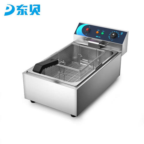 东贝(Donper)电炸炉商用定时双缸油炸锅长锅加厚电炸锅炸鸡薯条
