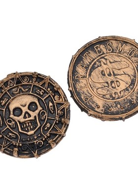 Lychee 10pcs Plastic Pirate Coins Decorative Non-currency Co