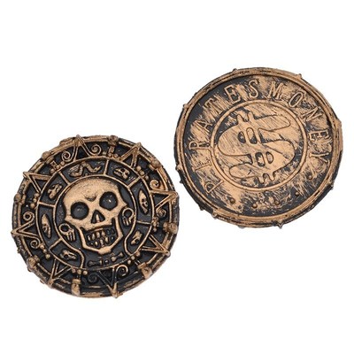 Lychee 10pcs Plastic Pirate Coins Decorative Non-currency Co