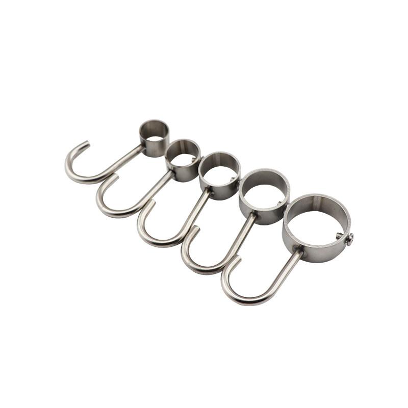 不锈钢套管钩 穿管钩厨房挂杆活动吊钩S钩加厚串钩不锈钢套管钩子