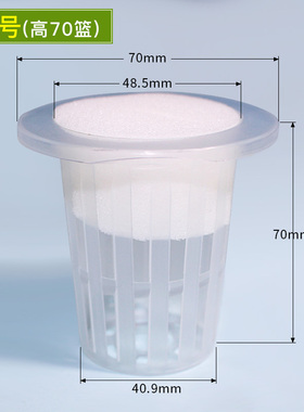 阳台无土栽培蔬菜设备塑料加深植物种植杯棉水培圆形定植篮固根器