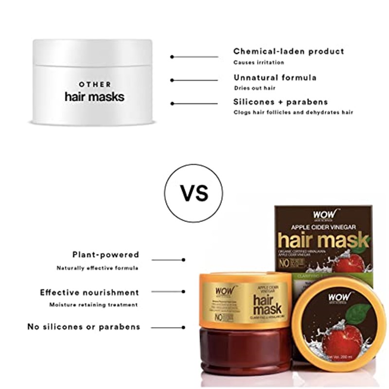 WOW Skin Science Apple Cider Vinegar Hair Mask - Deep Condit