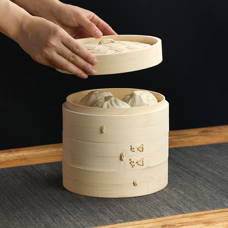 手工竹编家用竹蒸笼竹制小蒸笼小笼包饺子蒸包子宠屉糕点蒸格竹子