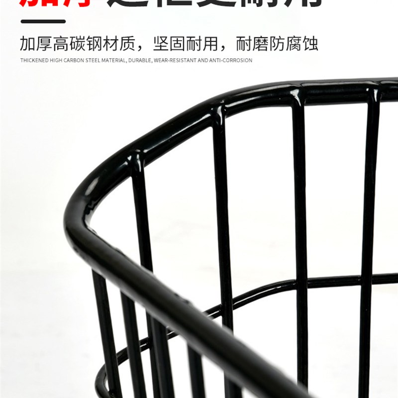 自行车山地车后置物筐车筐折叠车儿童放书包加大车框篮子