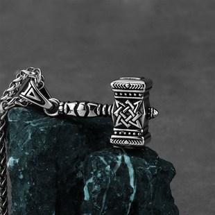 Thors Viking Hammer Mens Necklace Norse Pendant Mythology