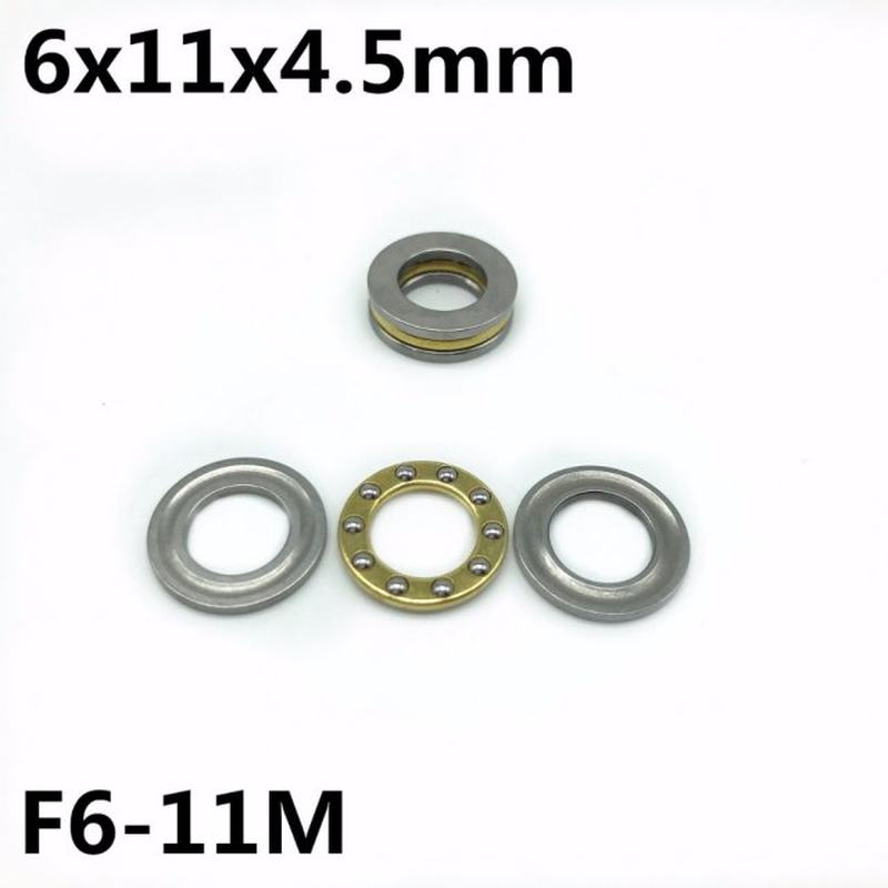 10Pcs F6-11M 6x11x4.5 mm Axial Ball Thrust Bearing plane thr
